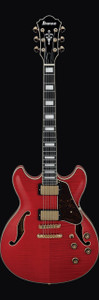 Ibanez AS93FMTCD AS Artcore Expressionist Series Hollow Body Electric Guitar, Transparent Cherry Red