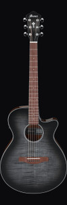 Ibanez AEG70TCH AEG Series Acoustic Guitar, Transparent Charcoal Burst High Gloss