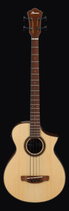 Ibanez AEWB32NT AEW Series Acoustic Bass Guitar, Natural High Gloss
