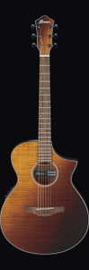 Ibanez AEWC32FMASF AEW Series Acoustic Guitar, Amber Sunset Fade