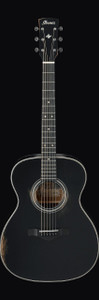 Ibanez AVC11ABK Artwood Vintage Series Acoustic Guitar, Antique Black Semi Gloss