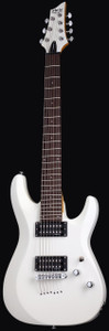 Schecter 438 C-7 Deluxe Guitar, Satin White