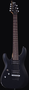 Schecter 439 C-7 Deluxe LH Guitar, Satin Black