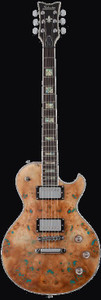 Schecter 660 Solo II Custom Guitar, Burl Natural