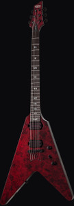 Schecter 3053 V-1 Apocalypse Red Reign Guitar, Red Reign