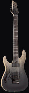 Schecter 1363 C-7 FR SLS Elite LH Guitar, Black Fade Burst