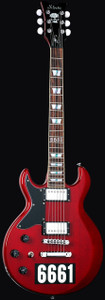 Schecter 27 Zacky Vengeance Custom Reissue LH Guitar, See Thru Cherry w/6661 Graphic