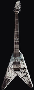 Schecter 335 Randy Weitzel V-7 FR Guitar, Satin White