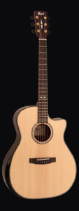 Cort GA-PF-BEVEL-NAT Grand Regal Series Acoustic Guitar, Natural Glossy