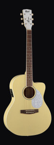 Cort JADE-CLASSIC-PYOP Jade Series Acoustic Guitar, Pastel Yellow Open Pore