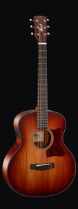 Cort LCJ-BW-OPLB Little CJ Series Blackwood Acoustic Guitar, Open Pore Light Burst