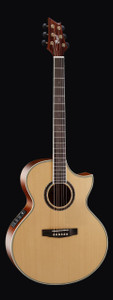 Cort NDX-BARITONE-NS NDX Series Acoustic Guitar, Natural Satin
