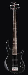Cort ACTION-BASS-V-PLUS-BK Action Series Electric Bass Guitar, Black