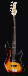 Cort GB34-JJ-3TS GB Series Electric Bass Guitar, 3 Tone Sunburst