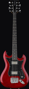 Hagstrom H8II-WCT-U RetroScape Electric Bass Guitar, Wild Cherry Transparent