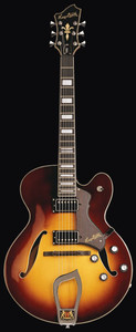 Hagstrom HJ800-VSB-U Jazz Electric Guitar, Vintage Sunburst
