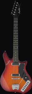 Hagstrom IMP-CSB-U Retroscape Impala Electric Guitar, Cherry Sunburst