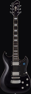 Hagstrom PASS-BLK-U Signature Electric Guitar, Black Gloss