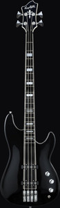 Hagstrom SUSWEB-BLK-U Super Swede Bass Electric Bass Guitar, Black Gloss