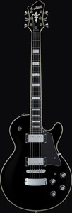 Hagstrom SUSWE-BLK-U Super Swede Electric Guitar, Black Gloss