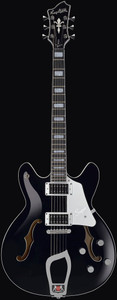 Hagstrom SUVIK-BLK-U Super Viking Electric Guitar, Black Gloss