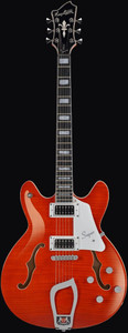 Hagstrom SUVIK-MDE-U Super Viking Electric Guitar, Mandarin Flame