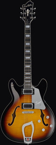 Hagstrom SUVIK-TSB-U Super Viking Electric Guitar, Tobacco Sunburst