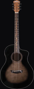 Washburn BTS9VCECH-D-U Bella Tono Series Acoustic Guitar, Gloss Charcoal Burst