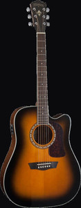 Washburn HD10SCETB-O-U Heritage Series Dreadnought Cutaway Acoustic Guitar, Natural Gloss