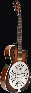 Washburn R15RCE-A-U Americana Series Round Neck Acoustic-Electric Resonator Guitar, Sunburst
