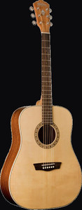 Washburn WD7S-O-U Harvest Series Dreadnought Acoustic Guitar, Natural