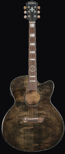 Washburn MSJ40SCETB-L-U Michael Sweet J40 Acoustic-Electric Guitar, Translucent Black