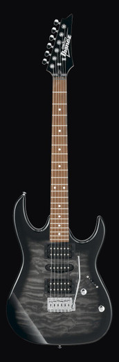 Ibanez GRX70QATKS RG Gio Series Electric Guitar, Transparent Black Sunburst