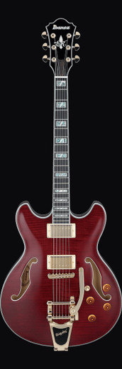 Ibanez EKM10TWRD EKM Signature Series Hollow Body Electric Guitar, Wine Red