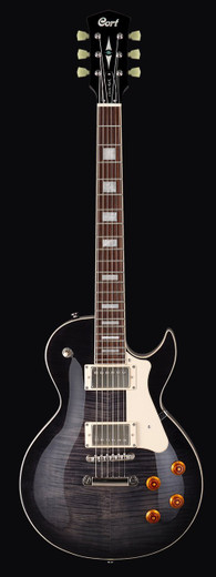 Cort CR250-TBK CR Series Electric Guitar, Trans Black