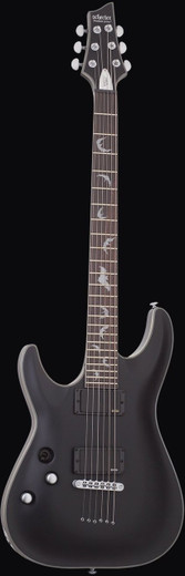 Schecter 1182 Damien Platinum-6 LH Guitar, Satin Black