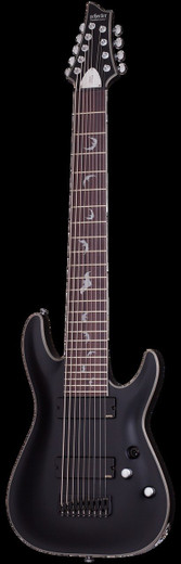 Schecter 1193 Damien Platinum-9 Guitar, Satin Black
