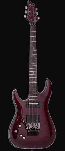 Schecter 1828 Hellraiser C-1 FR S LH Guitar, Black Cherry
