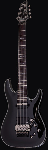 Schecter 1830 Hellraiser C-7 FR S Guitar, Gloss Black