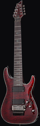Schecter 1824 Hellraiser C-8 FR Guitar, Black Cherry