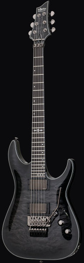 Schecter 1923 Hellraiser Hybrid C-1 FR Guitar, Trans Black Burst