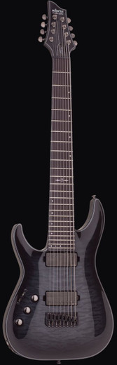 Schecter 1931 Hellraiser Hybrid C-8 LH Guitar, Trans Black Burst