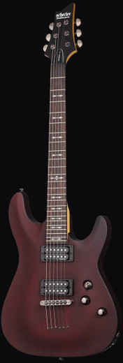 Schecter 2062 Omen-6 Guitar, Walnut Satin