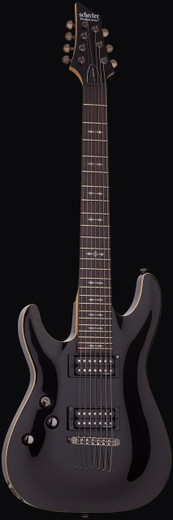 Schecter 2069 Omen-7 LH Guitar, Gloss Black