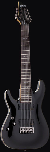 Schecter 2075 Omen-8 LH Guitar, Gloss Black
