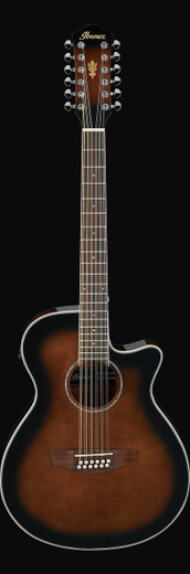 Ibanez AEG1812IIDVS AEG Series Acoustic Guitar, Dark Violin Sunburst High Gloss