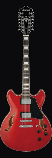 Ibanez AS7312TCD AS Series Hollow Body Electric Guitar, Transparent Cherry Red