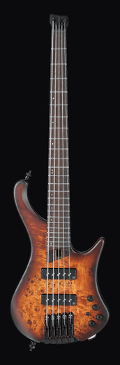 Ibanez EHB1505DEF EHB Workshop Series Electric Bass Guitar, Dragon Eye Burst Flat