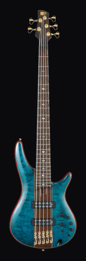 Ibanez SR2405WCGL SR Premium Series Electric Bass Guitar, Caribbean Green Low Gloss