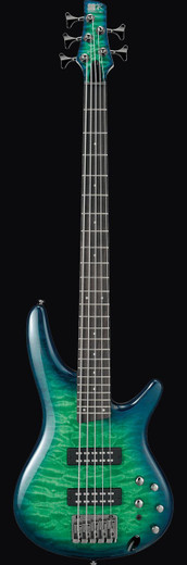 Ibanez SR405EQMSLG SR Series Electric Bass Guitar, Surreal Blue Burst Gloss